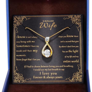 1.5CT Moissanite Infinity Necklace Anniversary Wedding Gifts for Women Wife